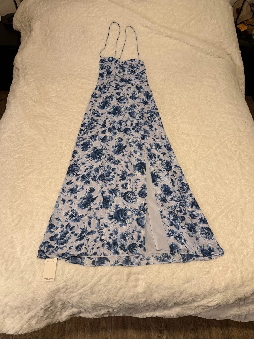 Abercrombie & Fitch Blue and White Floral Maxi Dress